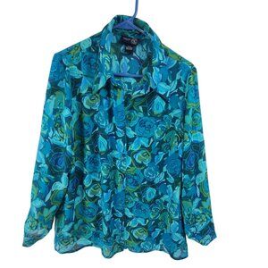 Venezia  Two-Piece Shirt/Dress Outfit Blue  Floral Women's Women's Size 18/20